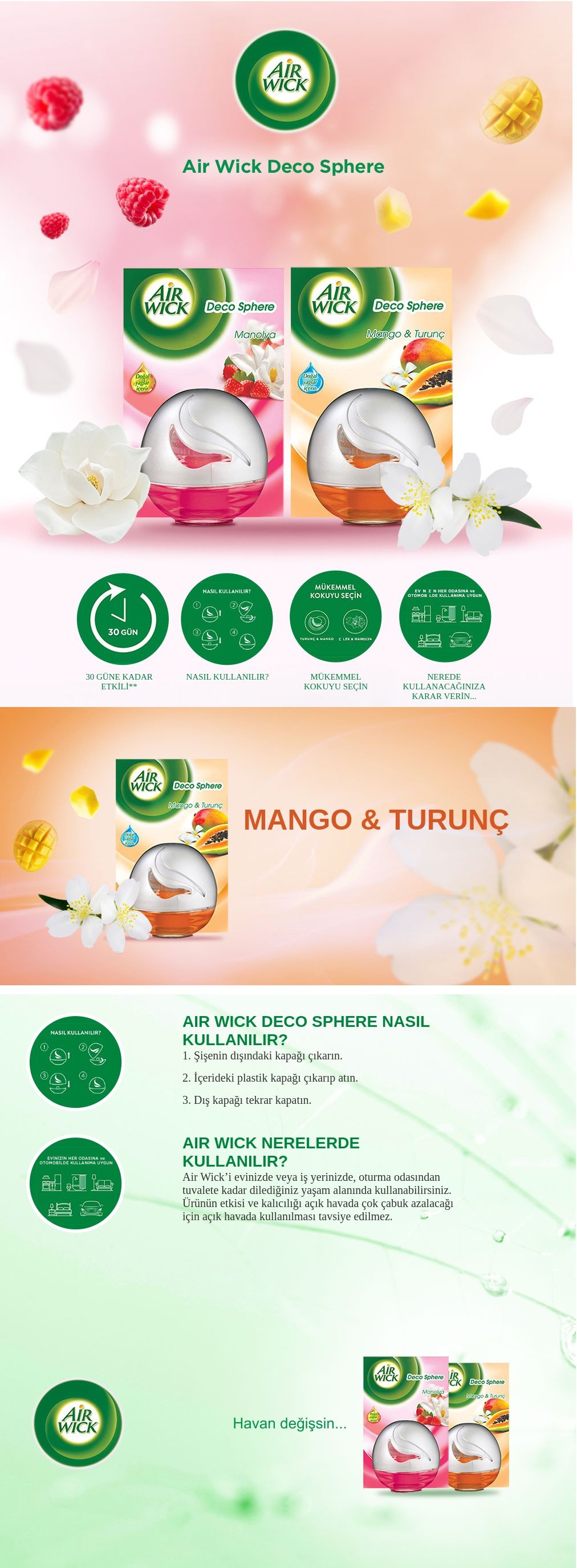 Air Wick Oda Kokusu Decosphere Mango 75 ml